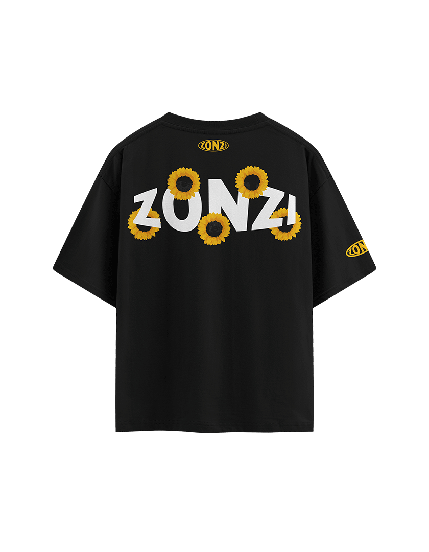 BLACK SUNFLOWER OVERSIZED T-SHIRT