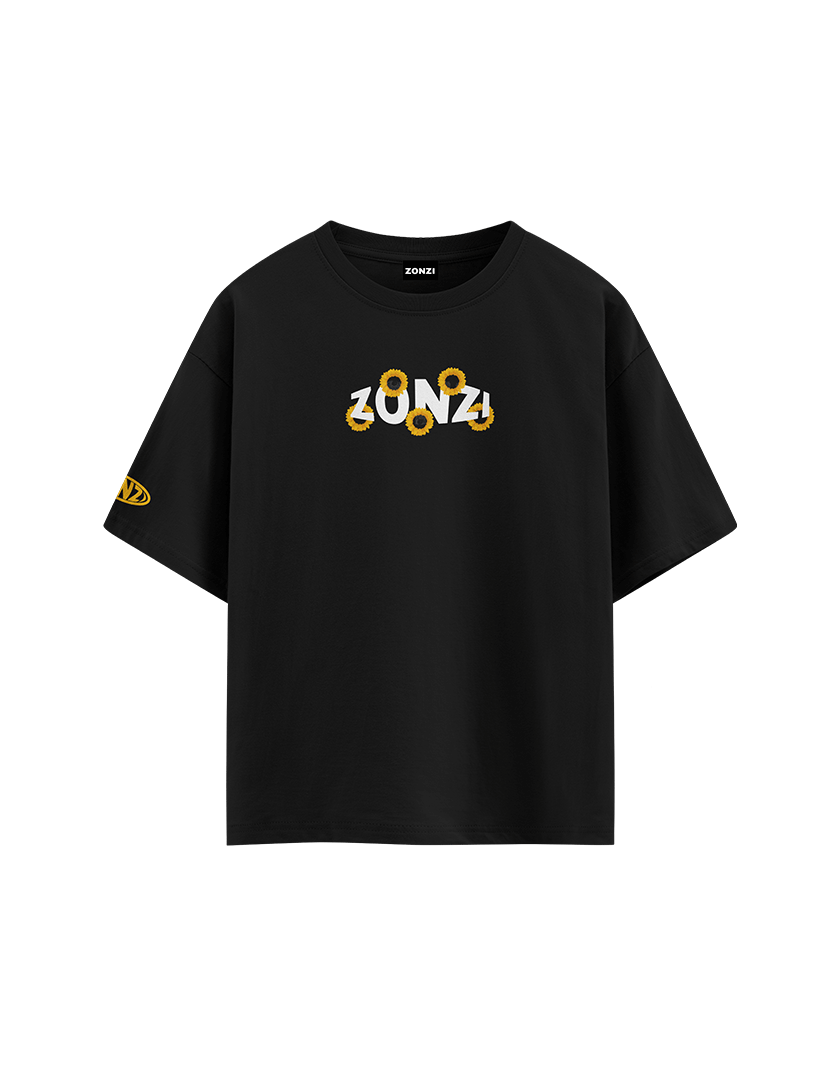 BLACK SUNFLOWER OVERSIZED T-SHIRT