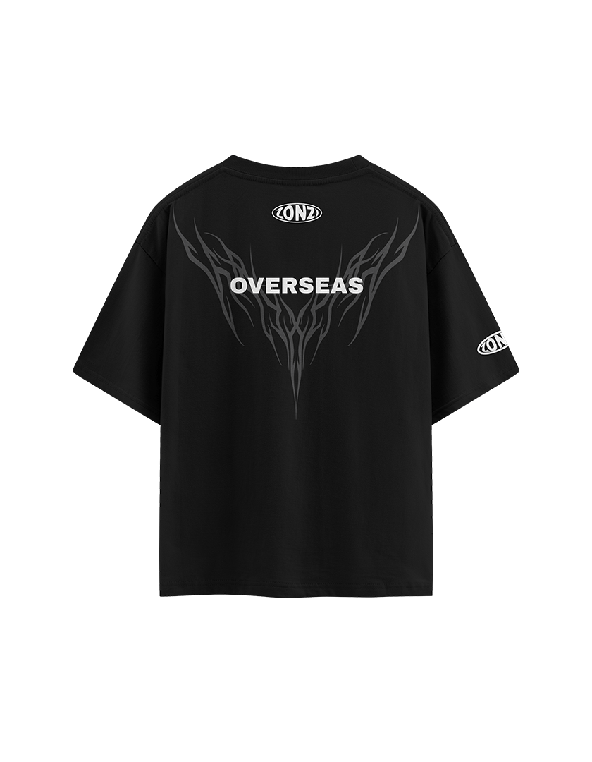 BLACK OVERSEAS OVERSIZED T-SHIRT