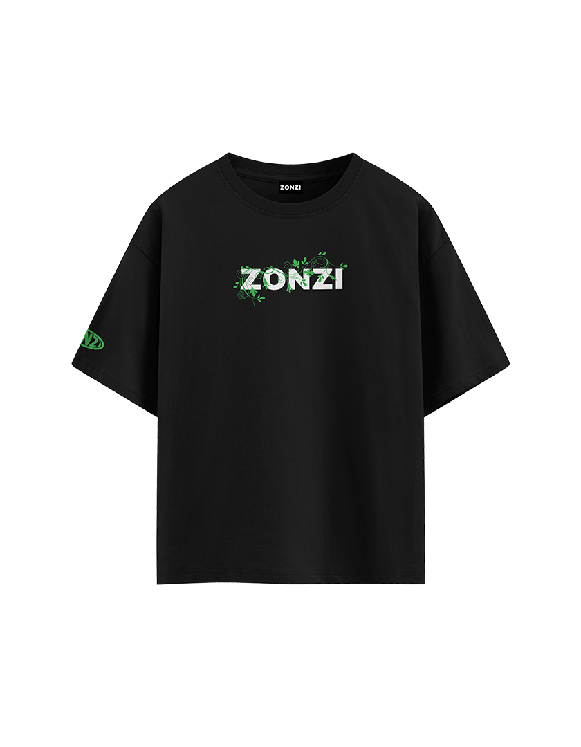 BLACK FIRST STEP OVERSIZED T-SHIRT